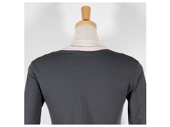 Timeless Cardigan in nylon e poliuretano Chanel Coco Mark Rosa Grigio - vista 4