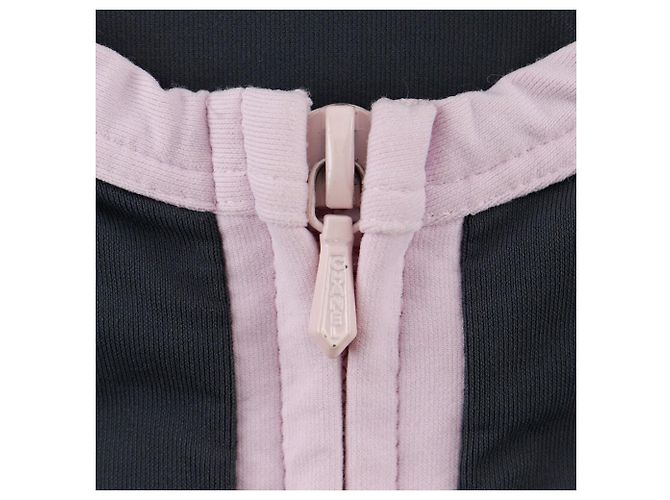Timeless Cardigan in nylon e poliuretano Chanel Coco Mark Rosa Grigio - vista 5