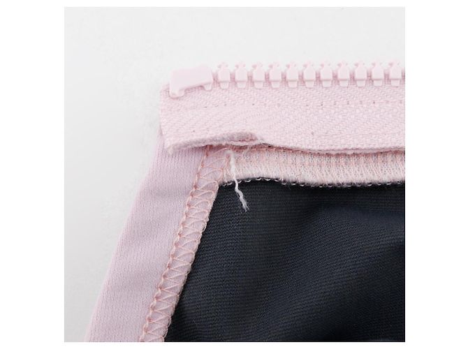 Timeless Cardigan in nylon e poliuretano Chanel Coco Mark Rosa Grigio - vista 9