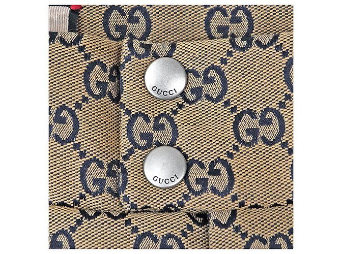 Calças acolchoadas em jacquard com monograma GG da Gucci Amarelo Azul marinho - vista 3