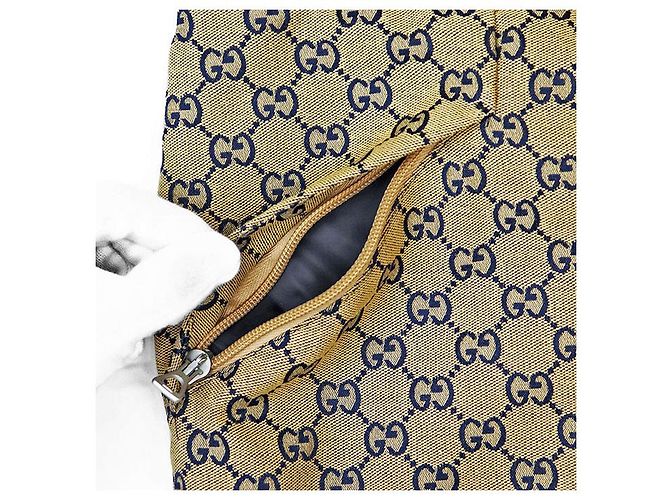 Calças acolchoadas em jacquard com monograma GG da Gucci Amarelo Azul marinho - vista 4