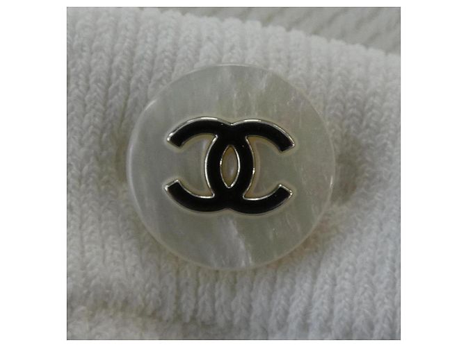 Top de punto Chanel LOOK21 Plata Blanco - vista 7