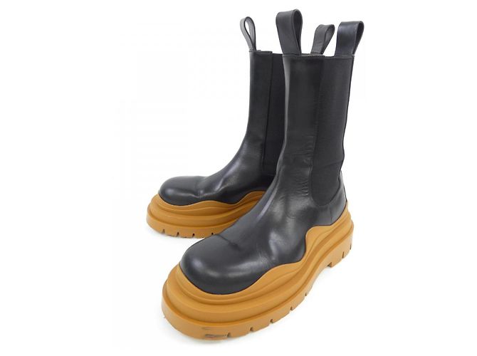 Bottega Veneta Lederstiefel Braun Schwarz - Ansicht 3