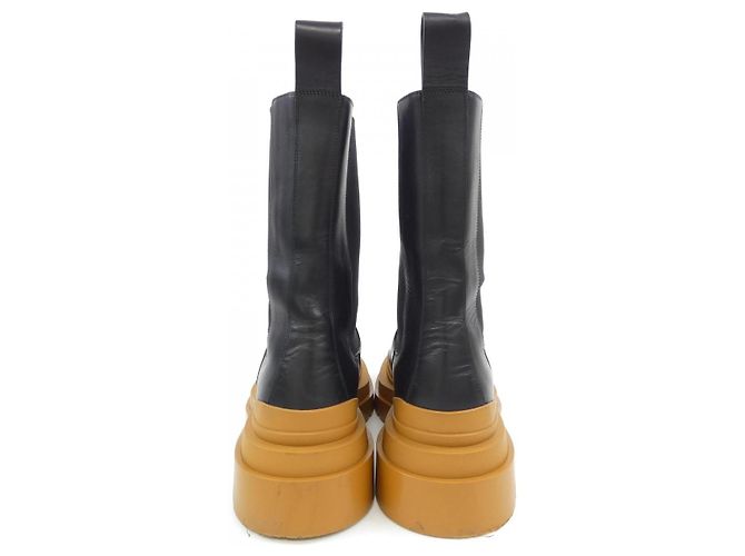 Bottega Veneta Lederstiefel Braun Schwarz - Ansicht 5