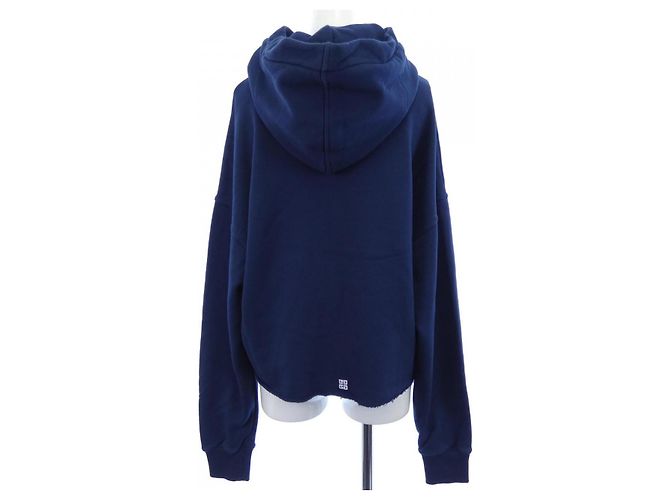 Hoodie Givenchy BWJ03M3YAC Blanco Azul Azul marino - vista 2