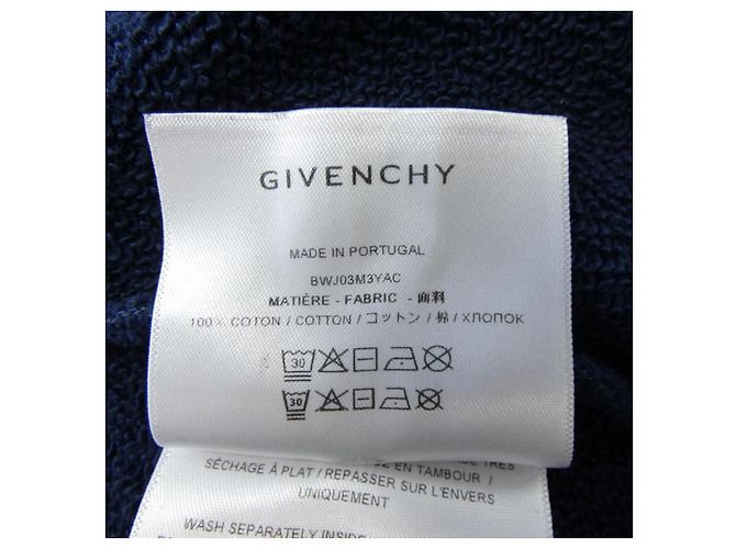 Hoodie Givenchy BWJ03M3YAC Blanco Azul Azul marino - vista 3