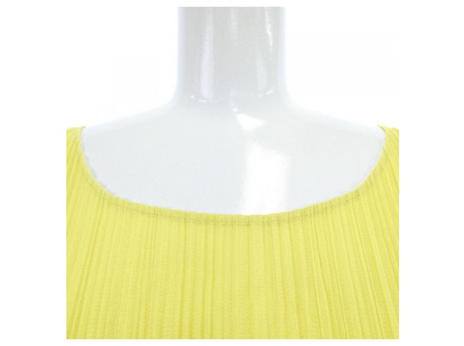 Pleats Please Issey Miyake Kleid Gelb - Ansicht 4