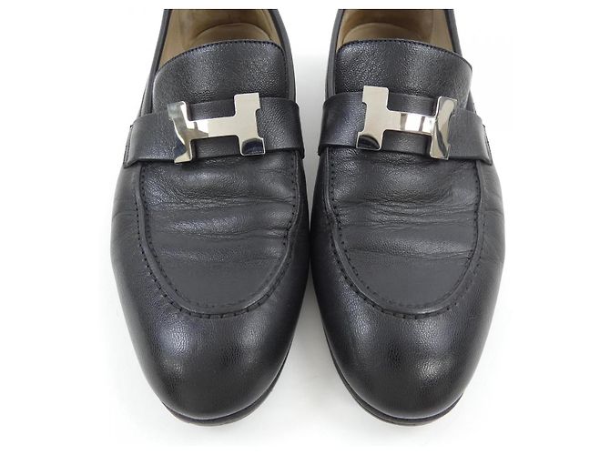 Hermès Paris Chevre Schuhe Schwarz - Ansicht 7