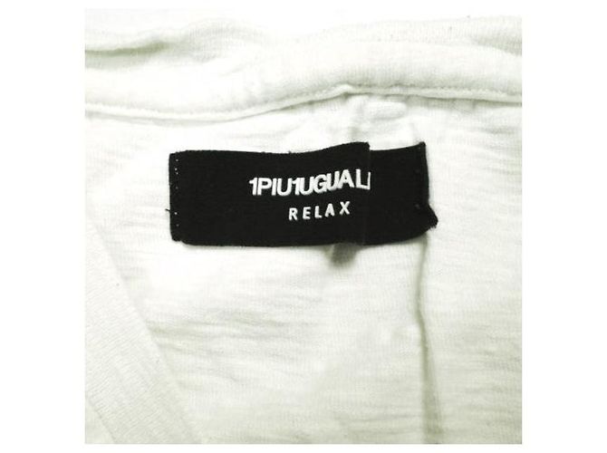 Autre Marque Camiseta de algodón bordada Orizuru RELAX 1piu1uguale3 Blanco - vista 3