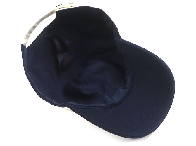 Cappello da viaggio bicolore in cotone Louis Vuitton Bianco Blu navy - vista 6