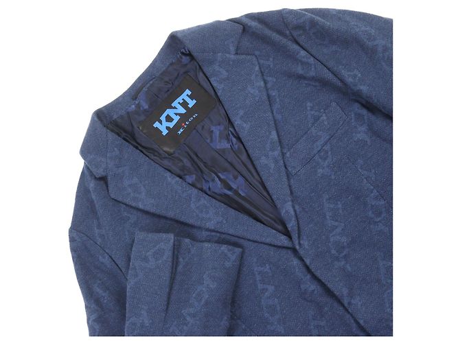 Autre Marque Chaqueta a medida con estampado de logo Kiton en toda la superficie - vista 2