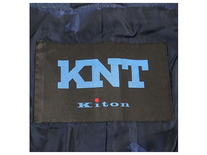 Autre Marque Chaqueta a medida con estampado de logo Kiton en toda la superficie - vista 9