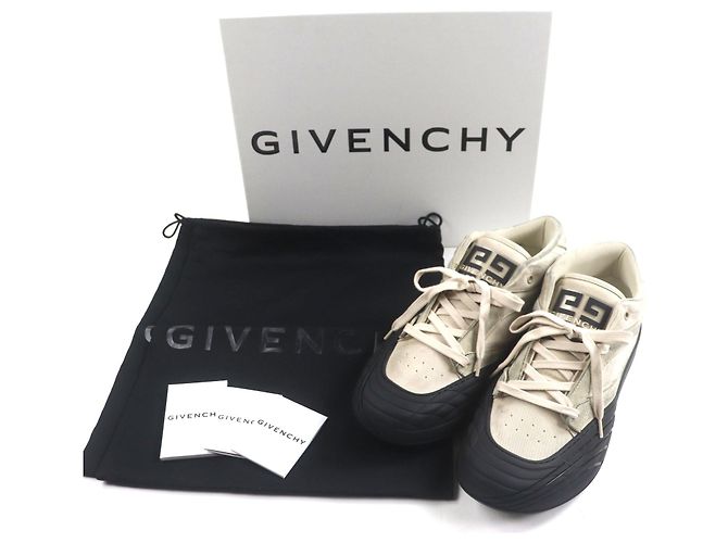 Sneakers in pelle nubuck Givenchy Nero Beige - vista 2