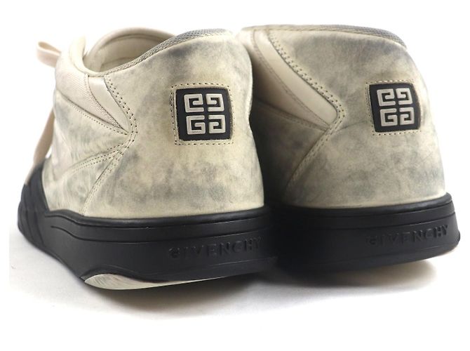Sneakers in pelle nubuck Givenchy Nero Beige - vista 4
