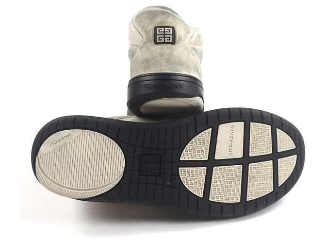 Sneakers in pelle nubuck Givenchy Nero Beige - vista 5