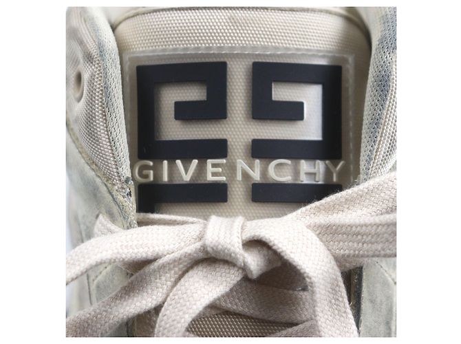 Sneakers in pelle nubuck Givenchy Nero Beige - vista 7