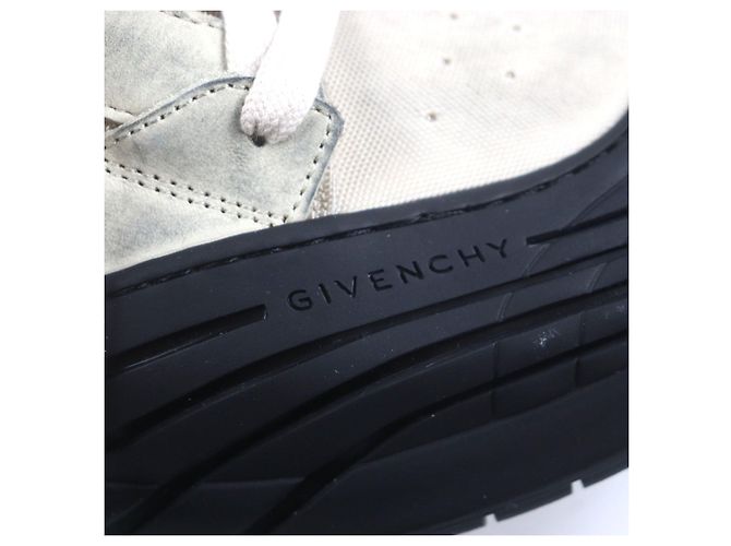 Sneakers in pelle nubuck Givenchy Nero Beige - vista 9