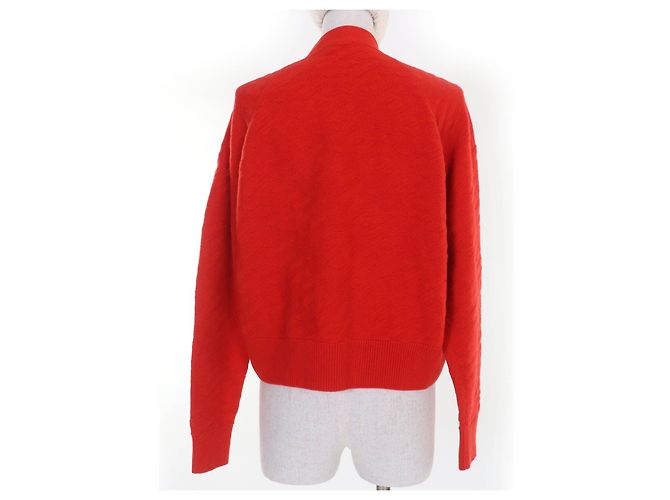 Cárdigan de lana con motivo H de Hermès Roja - vista 3