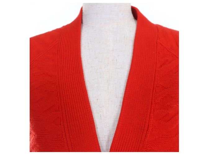 Cárdigan de lana con motivo H de Hermès Roja - vista 4
