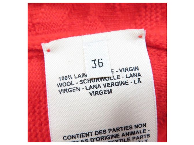 Cárdigan de lana con motivo H de Hermès Roja - vista 8