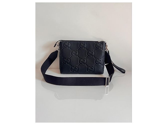 Borsa a tracolla media in pelle Jumbo GG di Gucci Nero - vista 2