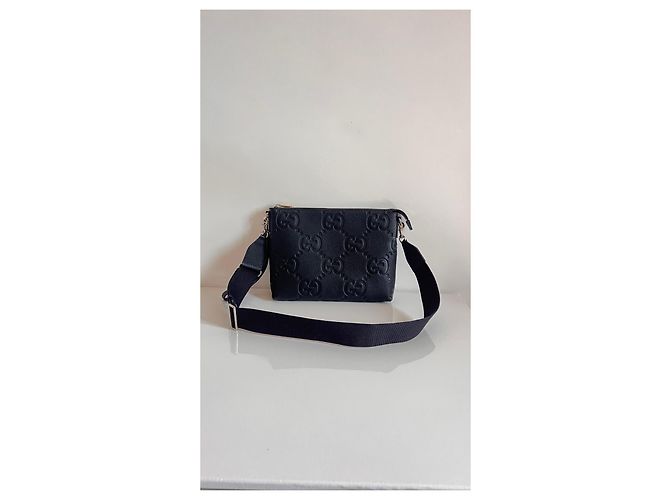 Borsa a tracolla media in pelle Jumbo GG di Gucci Nero - vista 3