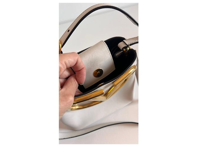 Borsa a secchiello VLOGO Valentino Garavani Bianco - vista 11