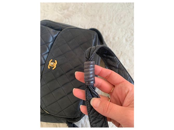 Borsa a tracolla Chanel Camera nera in pelle Nero - vista 13