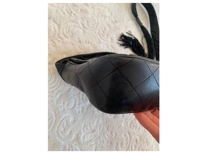 Borsa a tracolla Chanel Camera nera in pelle Nero - vista 7