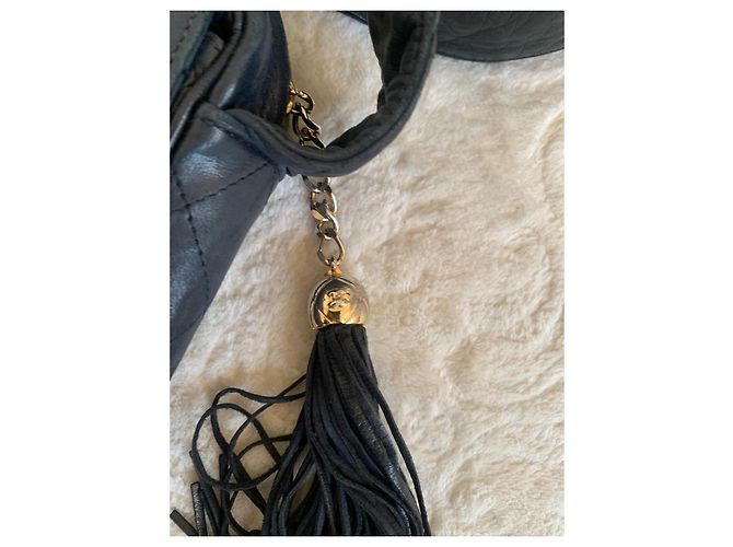 Borsa a tracolla Chanel Camera nera in pelle Nero - vista 8