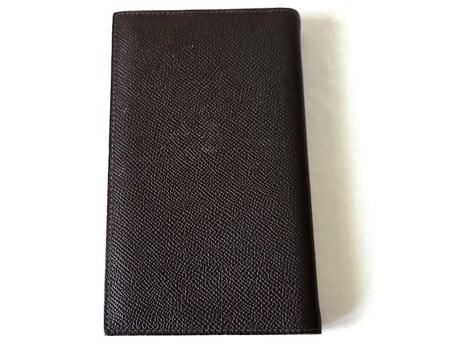 Hermès Agenda-Halter aus Leder Taupe - Ansicht 2