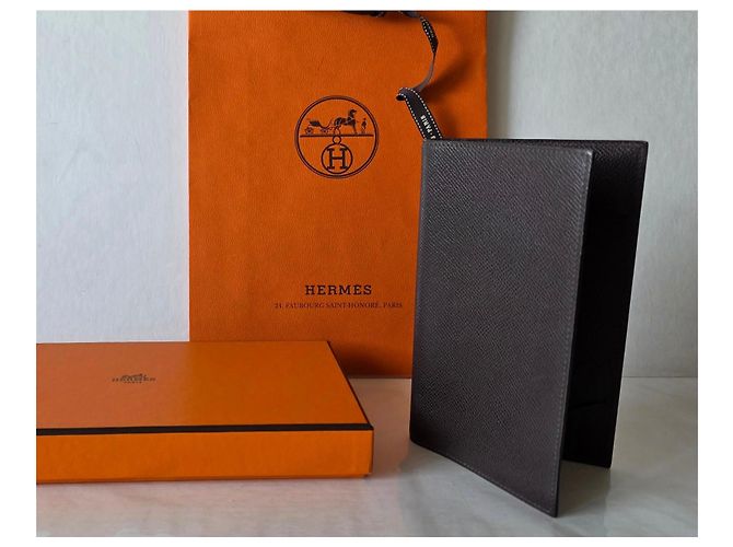 Hermès Agenda-Halter aus Leder Taupe - Ansicht 3