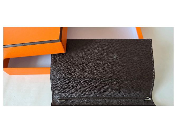 Hermès Agenda-Halter aus Leder Taupe - Ansicht 5