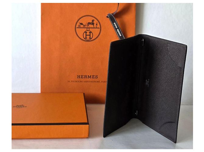 Hermès Agenda-Halter aus Leder Taupe - Ansicht 6