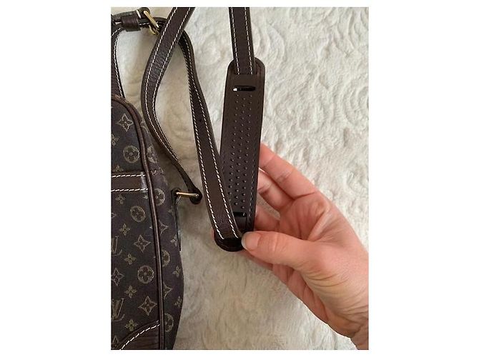 Borsa Louis Vuitton Marrone in Tela - vista 5
