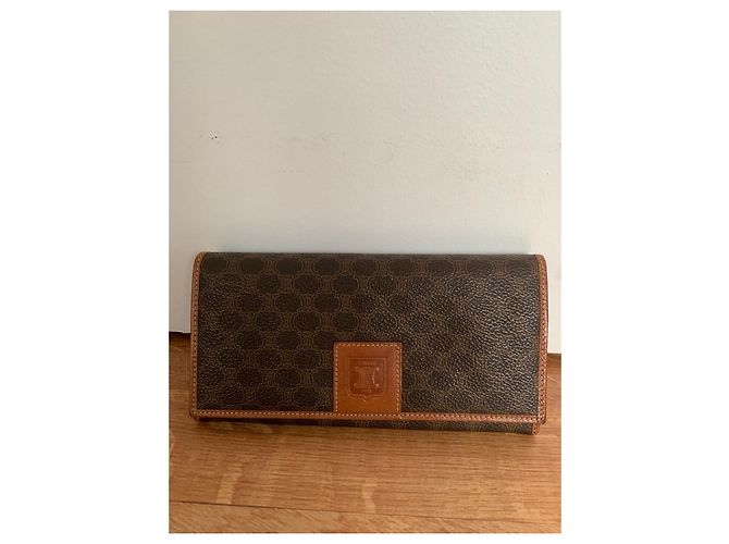 Cartera Céline Triomphe Marrón de Cuero Castaño - vista 2