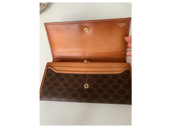 Cartera Céline Triomphe Marrón de Cuero Castaño - vista 3