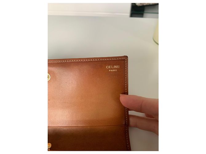 Cartera Céline Triomphe Marrón de Cuero Castaño - vista 4