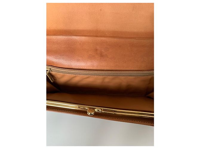 Cartera Céline Triomphe Marrón de Cuero Castaño - vista 8
