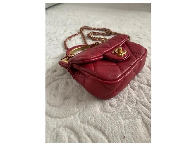Mini Borsa Chanel Trapuntata Rosa Pelle di Vitello - vista 10