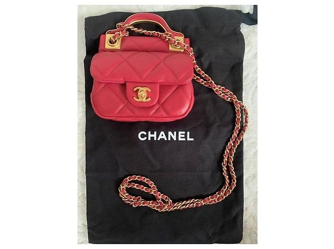 Mini Borsa Chanel Trapuntata Rosa Pelle di Vitello - vista 2