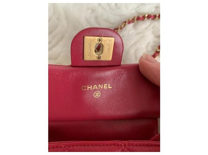 Mini Borsa Chanel Trapuntata Rosa Pelle di Vitello - vista 7