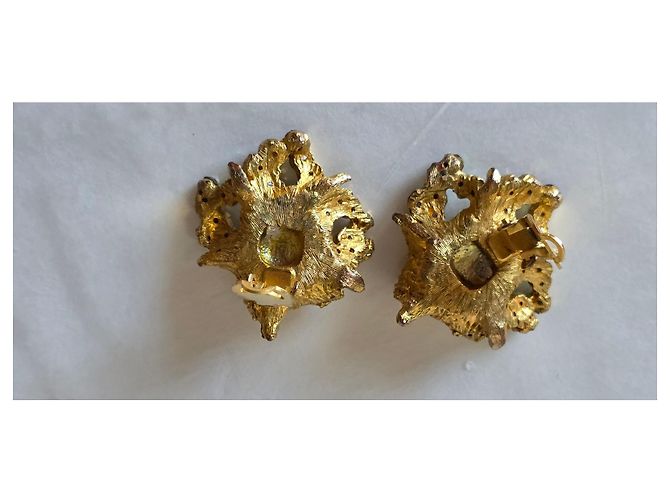 Autre Marque LORENZ Orecchini a Foglia Stilizzata. D'oro - vista 2