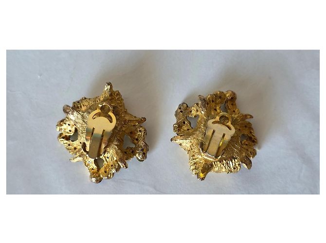 Autre Marque LORENZ Orecchini a Foglia Stilizzata. D'oro - vista 3