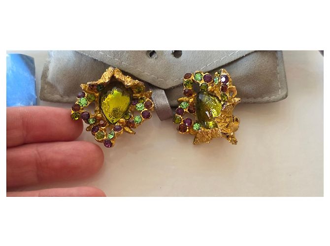 Autre Marque LORENZ Orecchini a Foglia Stilizzata. D'oro - vista 7