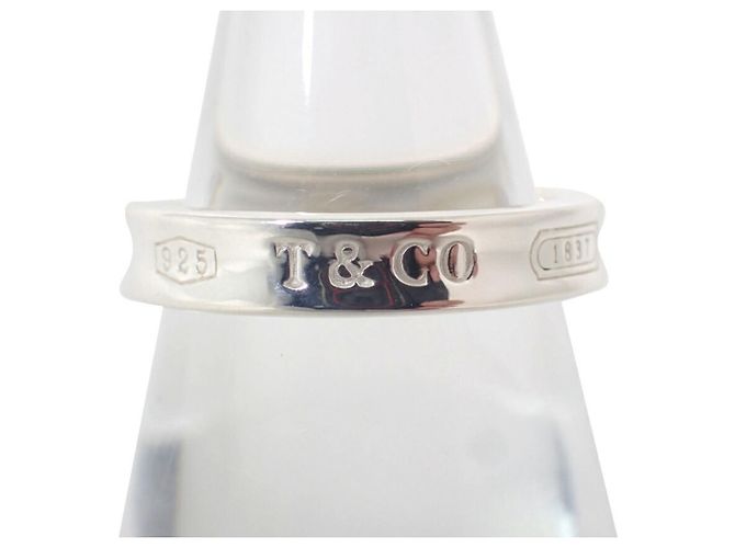 Anello stretto Tiffany & Co. 1837 in argento sterling - vista 2