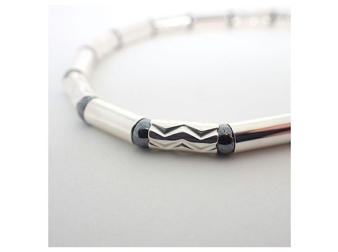 Bracciale in ematite zigzag azteco 925 di Tiffany & Co. - vista 4