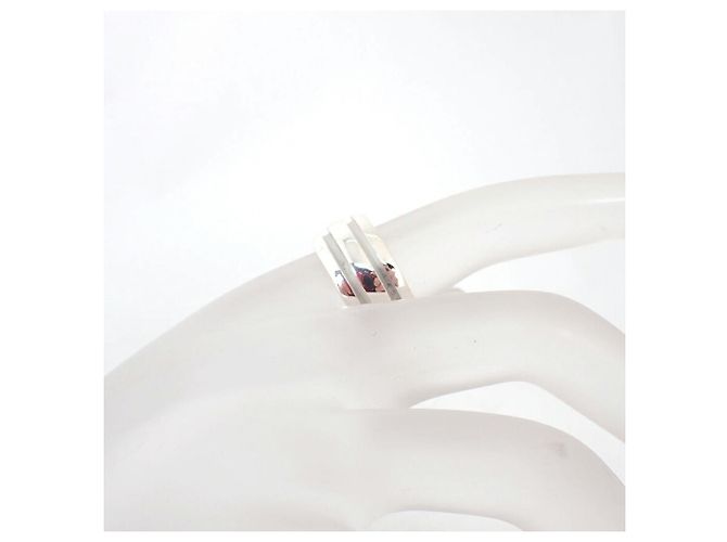 Anello a banda doppia incisa in argento sterling 925 Tiffany & Co. - vista 4