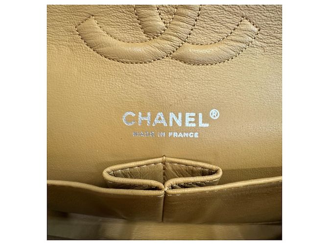 Borsa a Spalla in Pelle Beige Matelassé Chanel - vista 11
