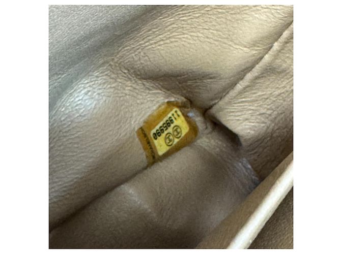 Borsa a Spalla in Pelle Beige Matelassé Chanel - vista 14